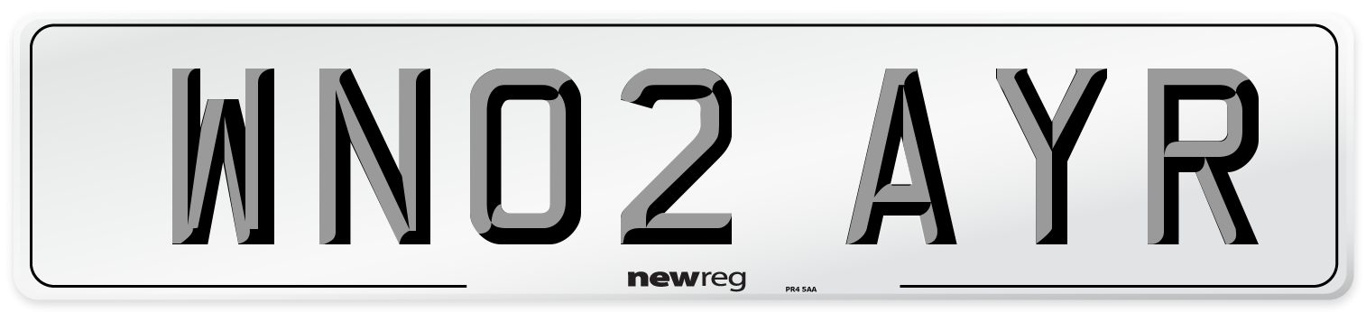 WN02 AYR Number Plate from New Reg